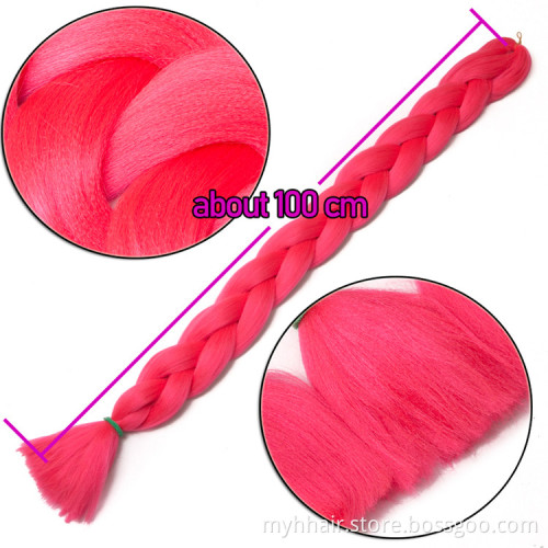 Braiding Hair Long Synthetic Heat Fiber braid 165g/piece pure color Jumbo Hair Extensions 82 inch Crochet braid